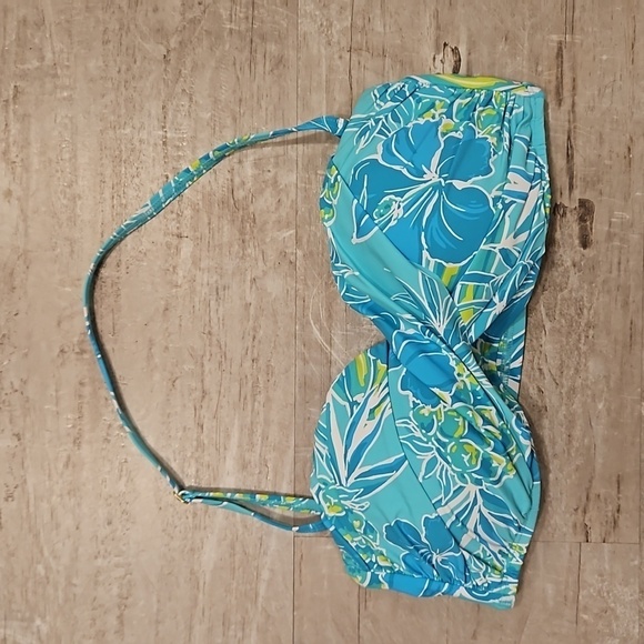 💕BLEU ROD BEATTIE💕 Escape To The Beach Twist Bandeau Bikini Top ~ Lagoon 6 - Picture 7 of 12